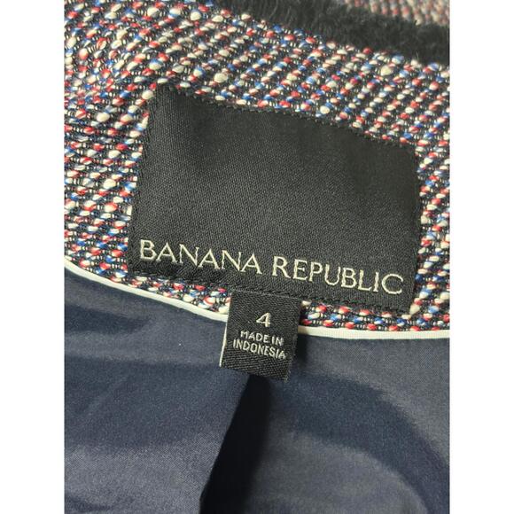 Banana Republic Women's Sz 4 Tweed Blazer Jacket (1902) - Picture 5 of 5